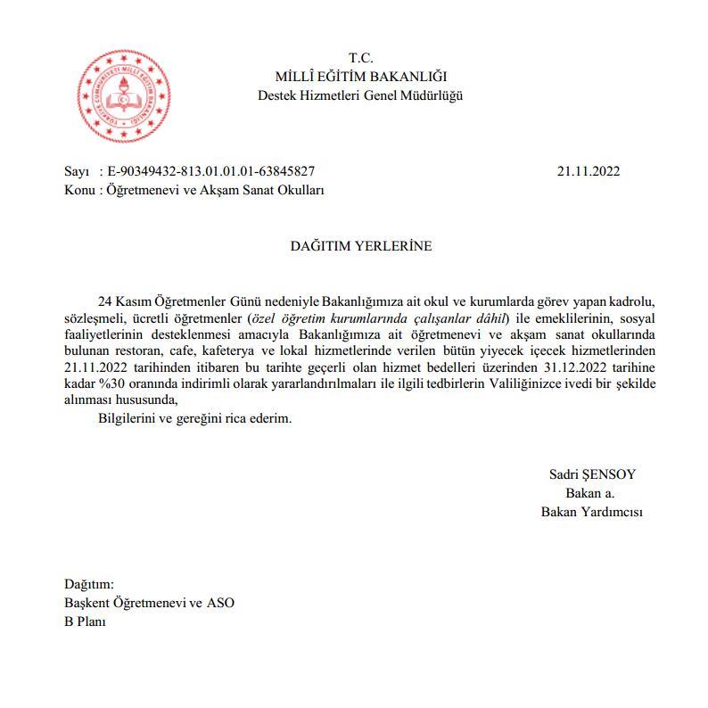 yoretmenevi ve AkAam Sanat Okullar 30 ndirim Uygulanmas 21.11.2022jpg Page1 1